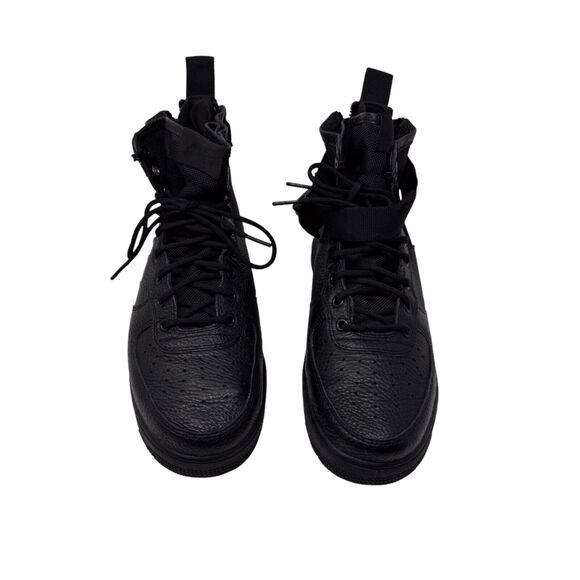 Men\'s Nike SF Air Force 1 Mid Triple Black Winter Boot Shoes Leather 2017 10.5 main image 8